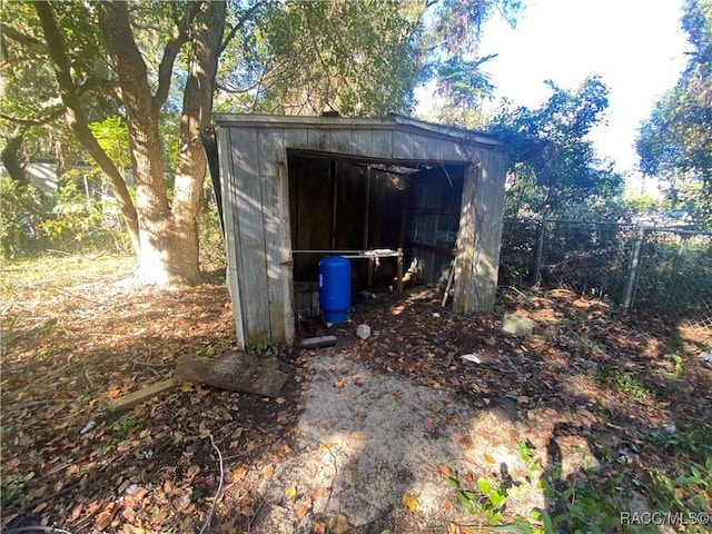 view of outdoor structure