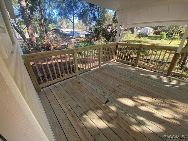 view of wooden deck