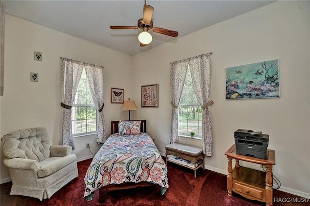 7802 N Fairwind Loop, Hernando, FL 34442 - carpeted bedroom featuring multiple windows and a ceiling fan