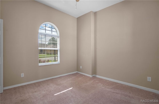 view of carpeted spare room