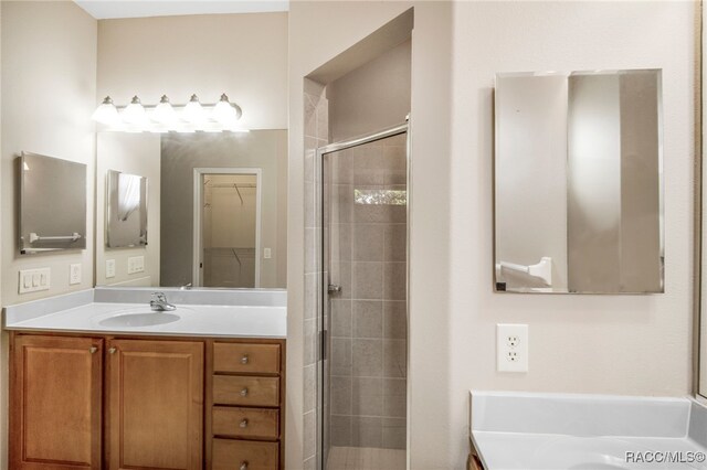 1052 W Diamond Shore Loop, Hernando, FL 34442 - full bath featuring a shower stall, vanity, and a spacious closet