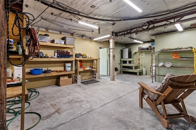 5500 S Cedar Mill Path, Homosassa, FL 34448 - basement featuring a workshop area