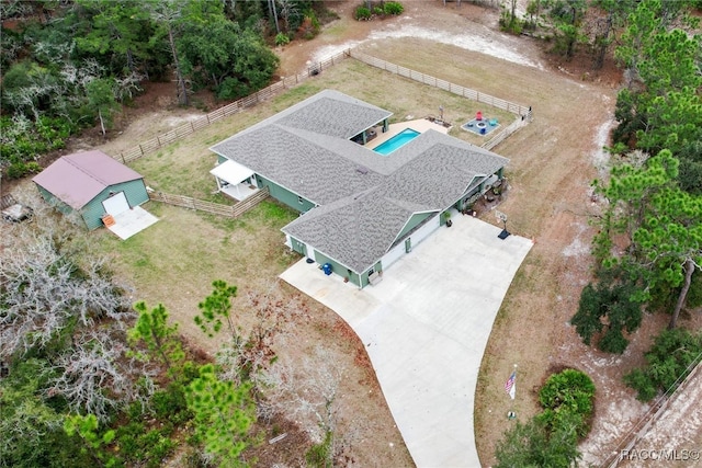 birds eye view of property