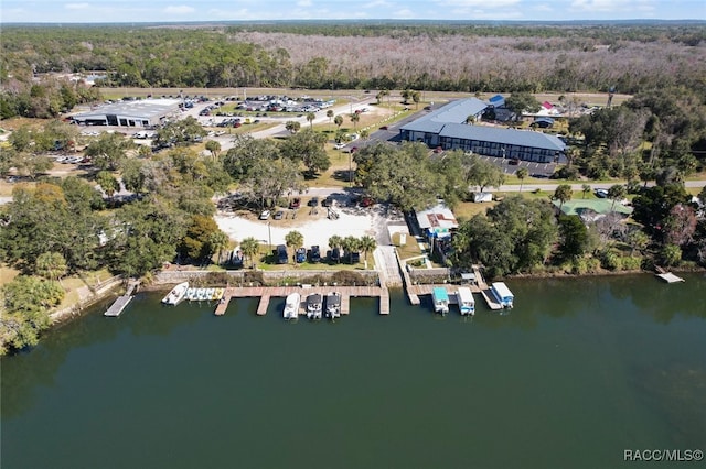 1464 NW 22nd St, Crystal River, FL 34428 - aerial view of property and surrounding area featuring a large body of water and a forest