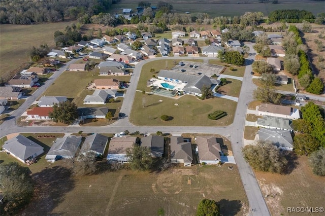 aerial view with a residential view