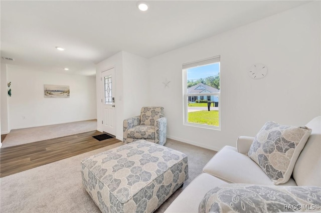 1435 W Adele Ct, Citrus Springs, FL 34434 - living area with carpet, recessed lighting, and baseboards