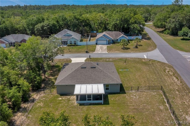 1435 W Adele Ct, Citrus Springs, FL 34434 - view from above of property with a heavily wooded area