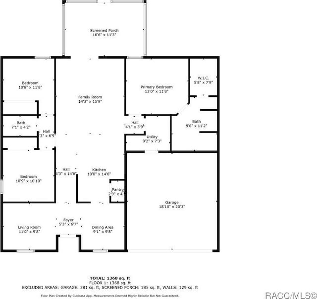 1435 W Adele Ct, Citrus Springs, FL 34434 - floor plan / room layout