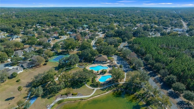 aerial view with a forest view