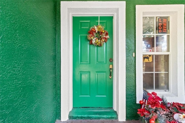 view of doorway to property