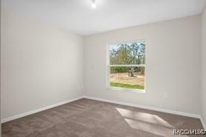 view of carpeted empty room