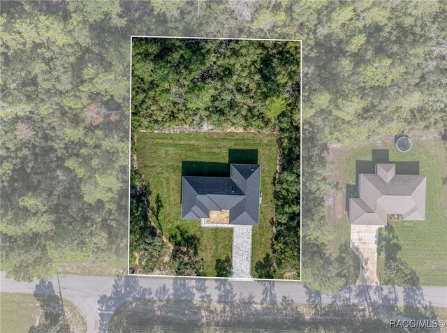 5898 N Flagstaff Ave, Beverly Hills, FL 34465 - aerial overview of property's location with property boundaries highlighted