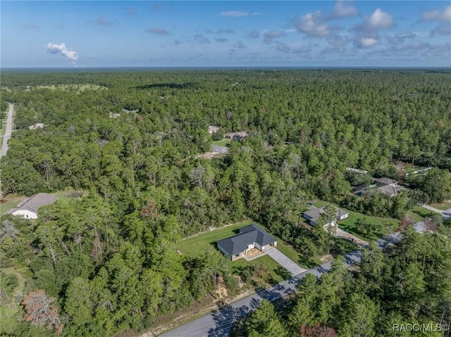 5898 N Flagstaff Ave, Beverly Hills, FL 34465 - aerial view of property and surrounding area with a forest