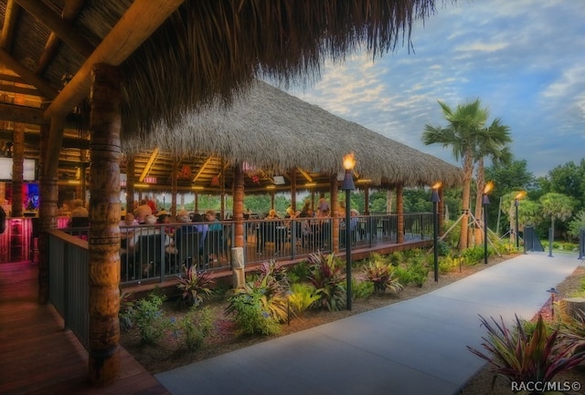 view of community featuring a gazebo