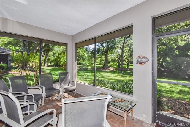 view of sunroom