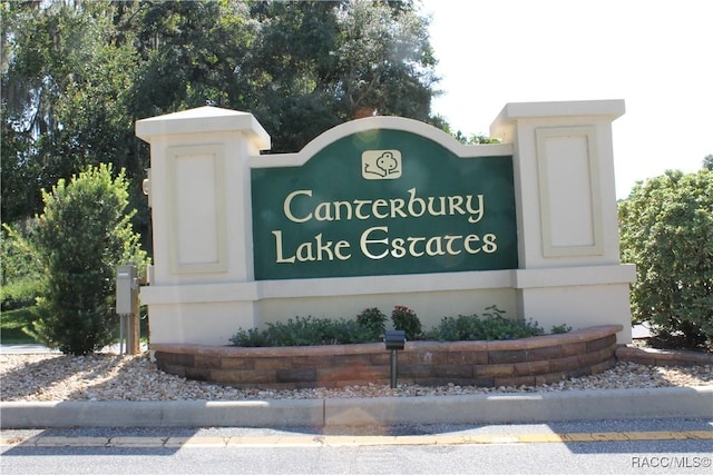 view of community sign