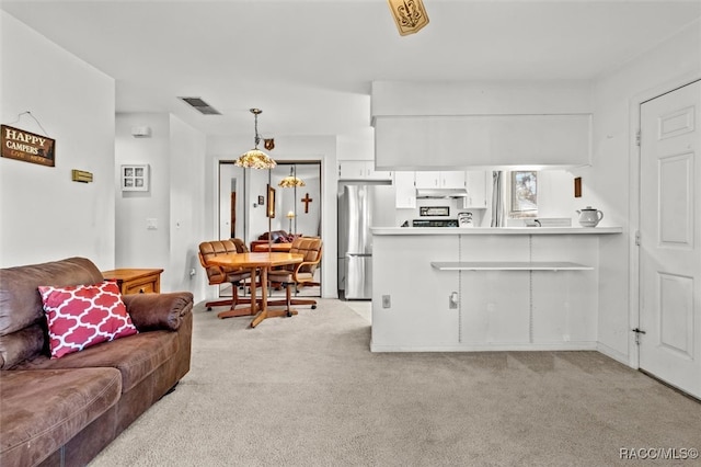 view of carpeted living room