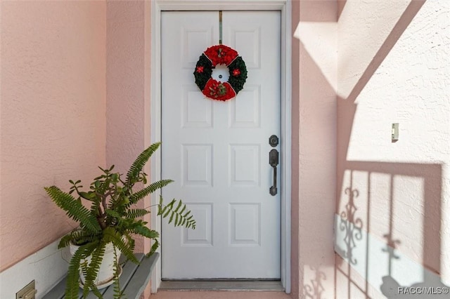 view of doorway to property