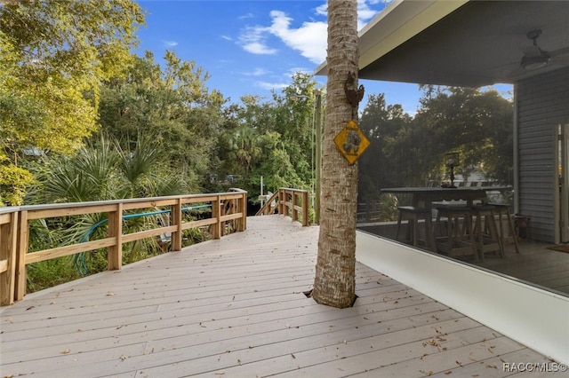 view of wooden terrace