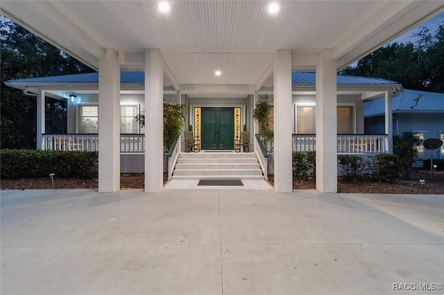 view of patio / terrace featuring a porch