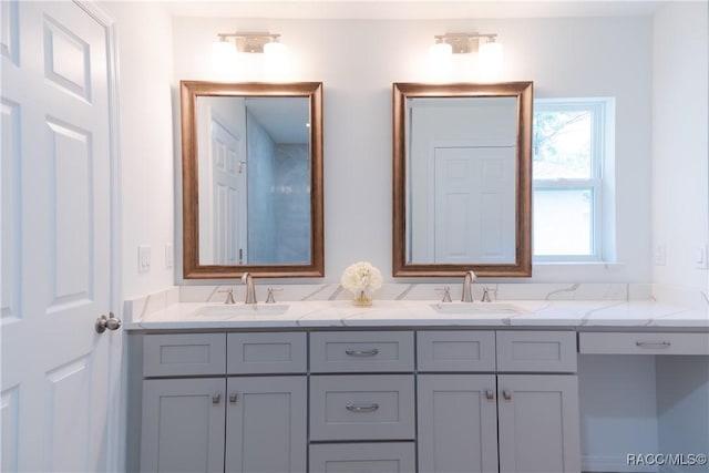 97 W Camino Ln, Citrus Springs, FL 34434 - bathroom with double vanity and a sink