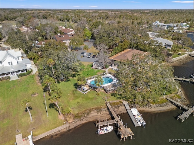 5155 S Gray Pelican Way, Homosassa, FL 34448 - aerial view of property's location with a nearby body of water and nearby suburban area