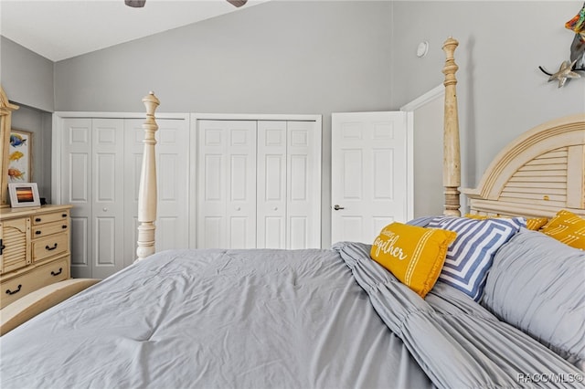 5155 S Gray Pelican Way, Homosassa, FL 34448 - bedroom with multiple closets and a ceiling fan