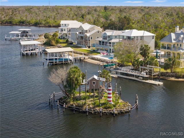 5155 S Gray Pelican Way, Homosassa, FL 34448 - dock featuring a view of trees and a water view