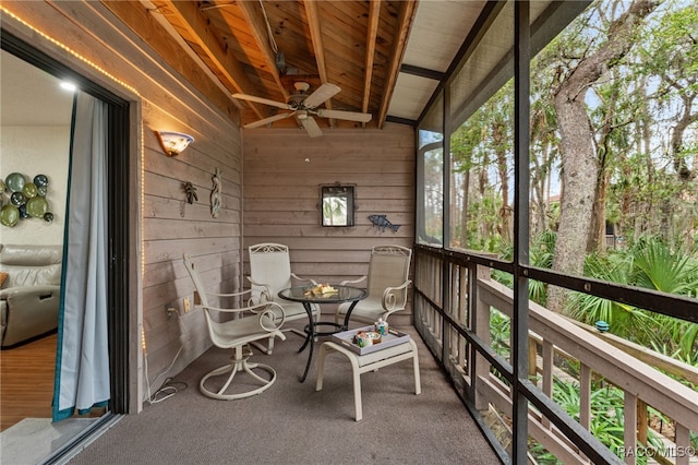 5155 S Gray Pelican Way, Homosassa, FL 34448 - balcony with a ceiling fan