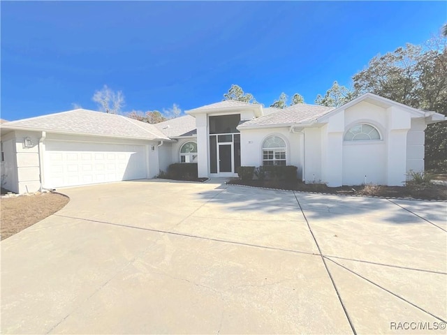 ranch-style house with a garage