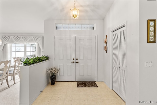 view of entrance foyer