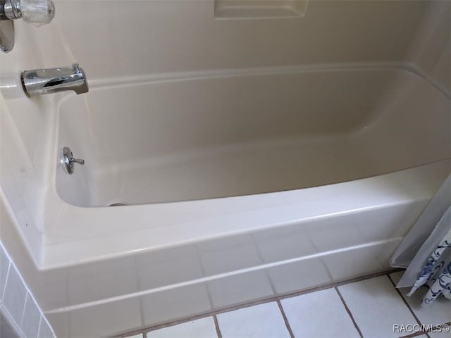 bathroom with tile patterned flooring