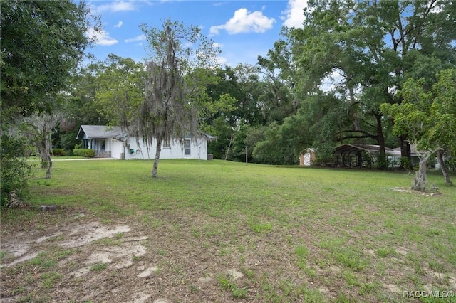6580 E Glencoe St, Inverness, FL 34452 - view of green lawn featuring a carport