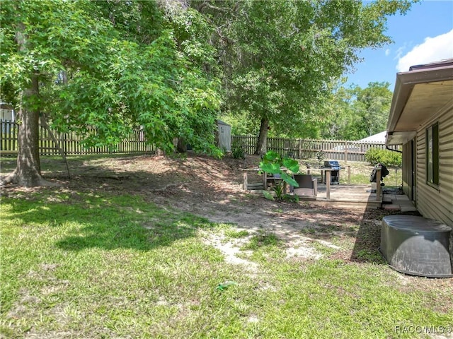 2582 W Fairway Loop, Citrus Springs, FL 34434 - fenced backyard with a deck