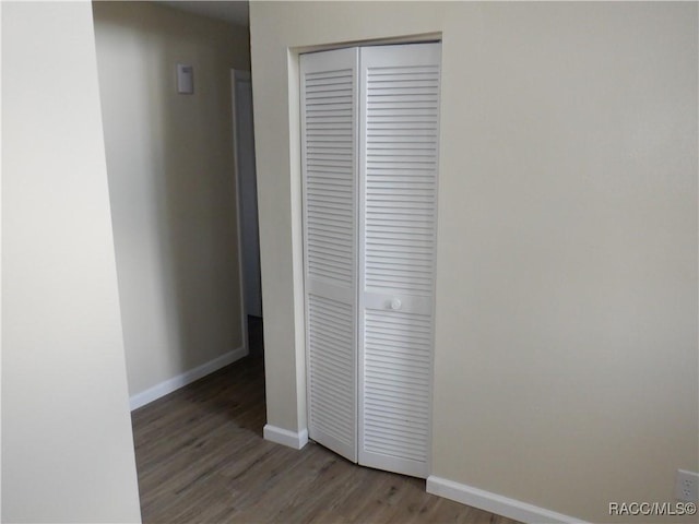 interior space featuring dark hardwood / wood-style flooring