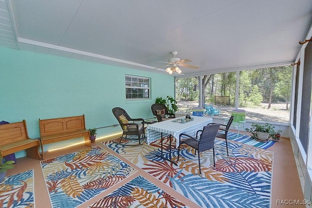 sunroom featuring a wealth of natural light