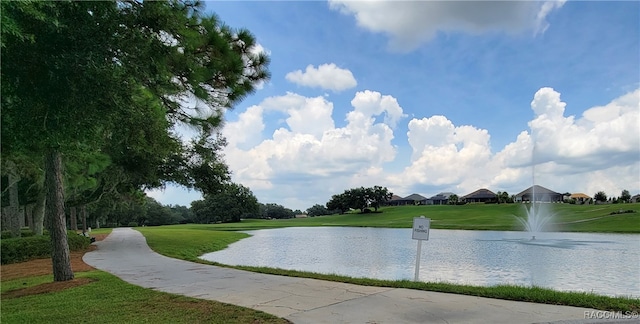 view of water feature