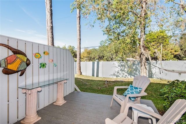 view of wooden deck