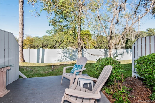 view of patio with a deck