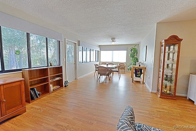 sunroom with ceiling fan and plenty of natural light