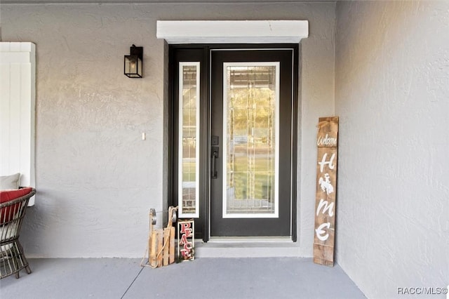 view of doorway to property