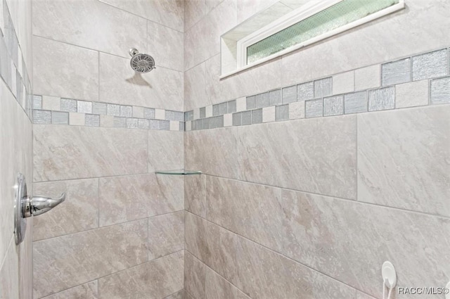 details with tiled shower