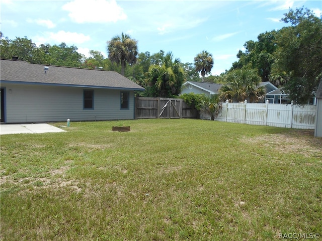 view of yard featuring a patio