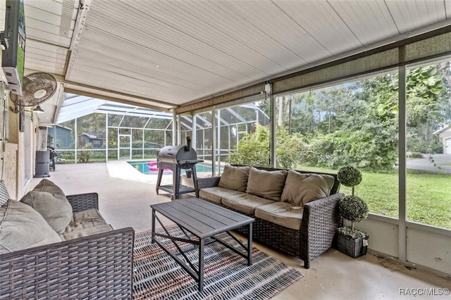 sunroom with a healthy amount of sunlight