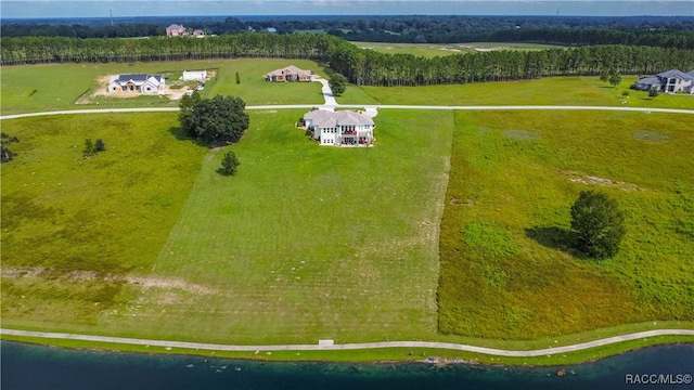 bird's eye view with a rural view