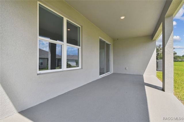 view of patio / terrace featuring central AC unit