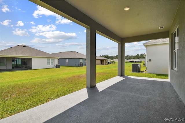 view of patio / terrace with central AC unit