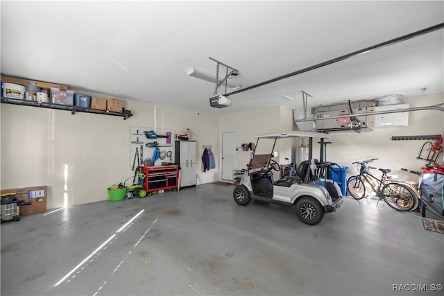 garage featuring a garage door opener