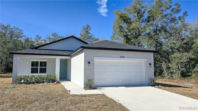 ranch-style house with a garage