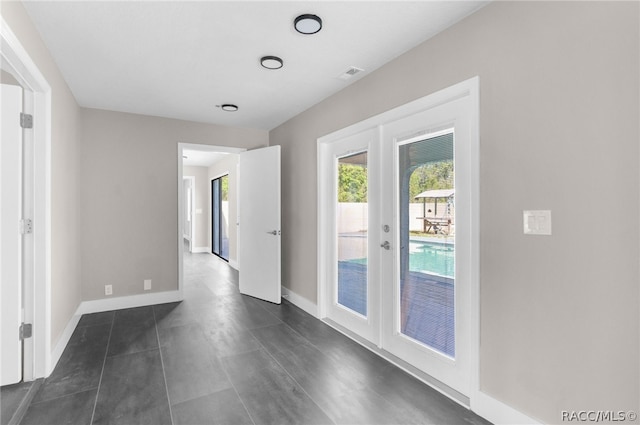 interior space featuring french doors